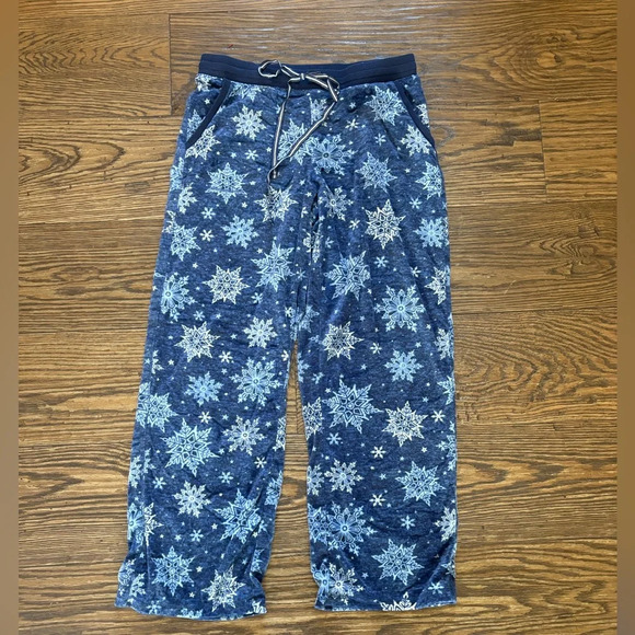 Nautica Brand pajama set size Small Petite blue snowflakes - Picture 7 of 9